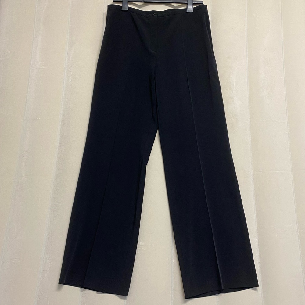 Cambio Women’s Linda Pants Size 14 Crepe Stretchy Straight Wide Leg Luxury NWT